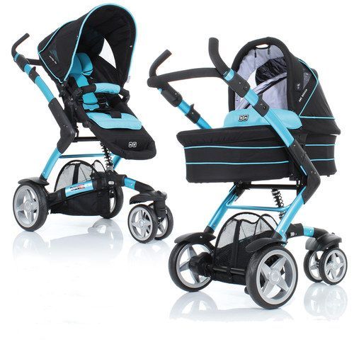 Универсальная коляска 2 в 1 ABC Design 3-Tec Turquoise-black